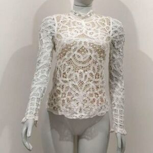 Maje Lace Crochet Blouse